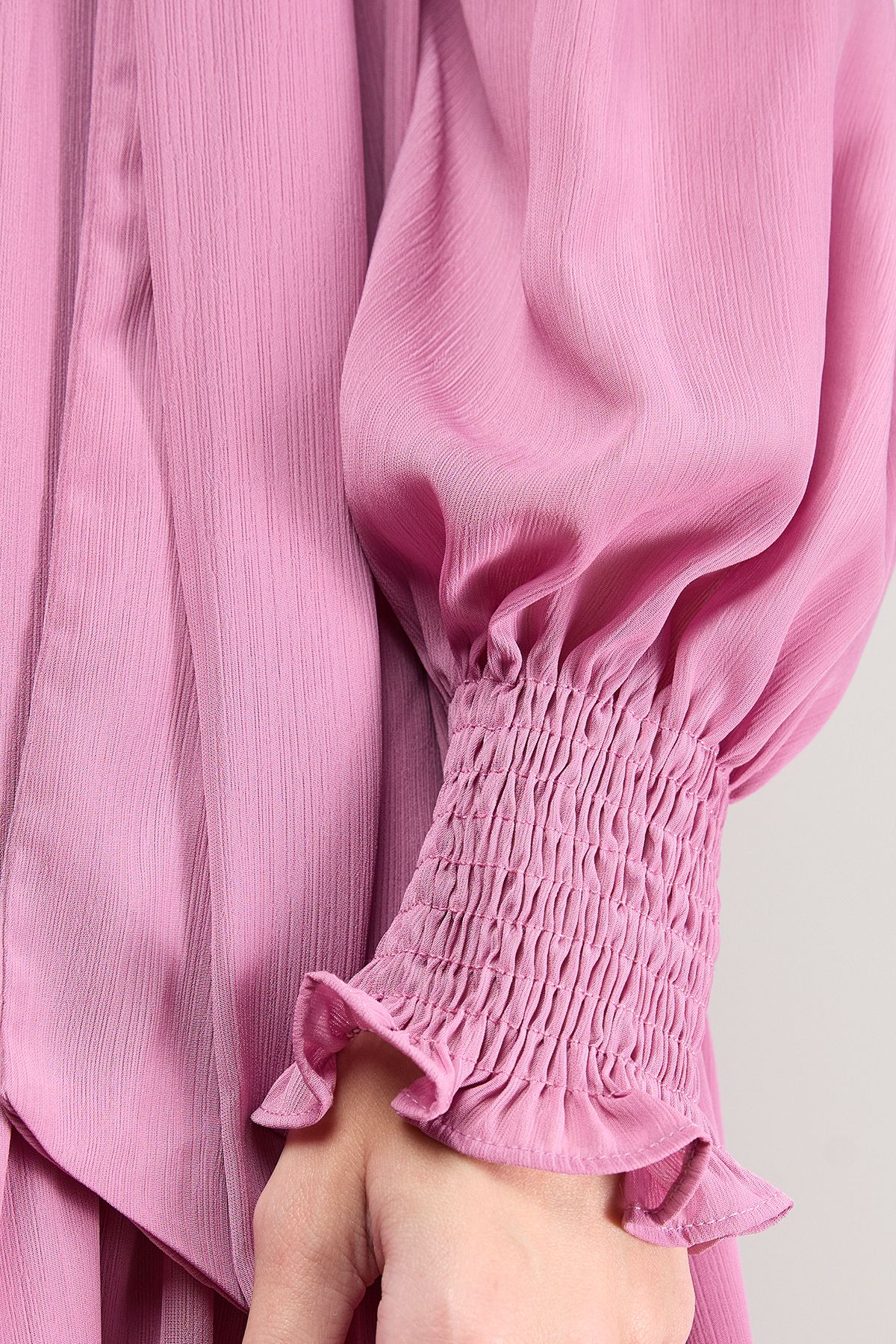 Oasis Ruched Bow Tie Mini Dress With Stud Trim Rose image 4