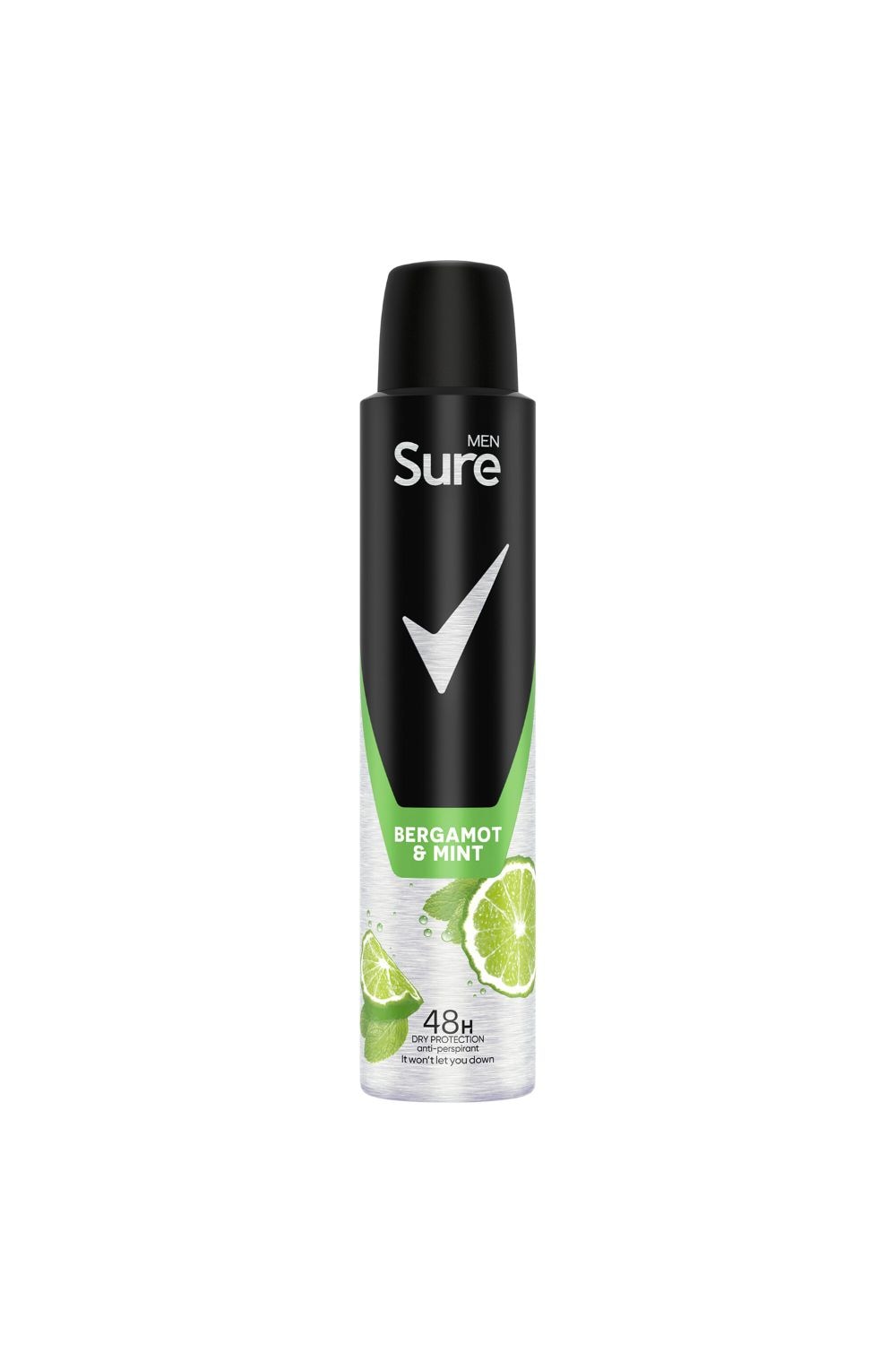 Sure Men 'Deodorant Spray' Bergamot & Mint with 48Hrs Protection 200ml, 3pk image 3