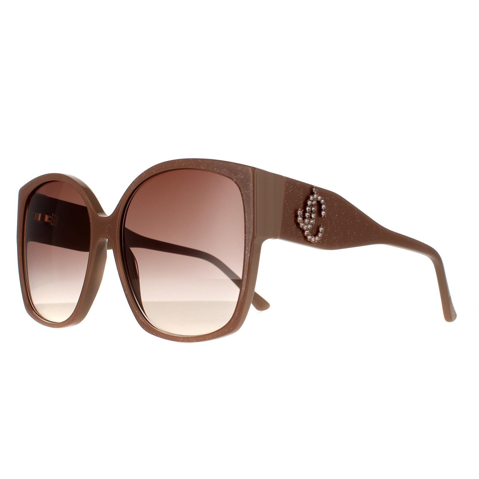 Jimmy Choo Square Nude Glitter Brown Gradient 90041091 image 2