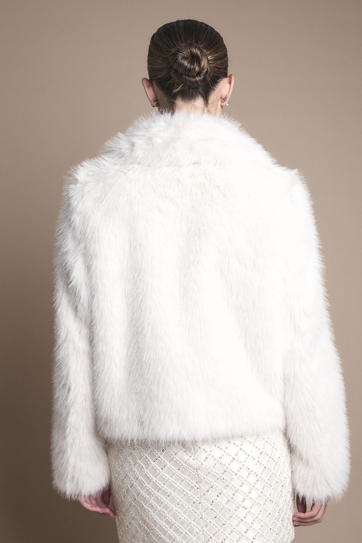 Coast Ivory Occasion Short Faux Fur Coat Ivory image 3