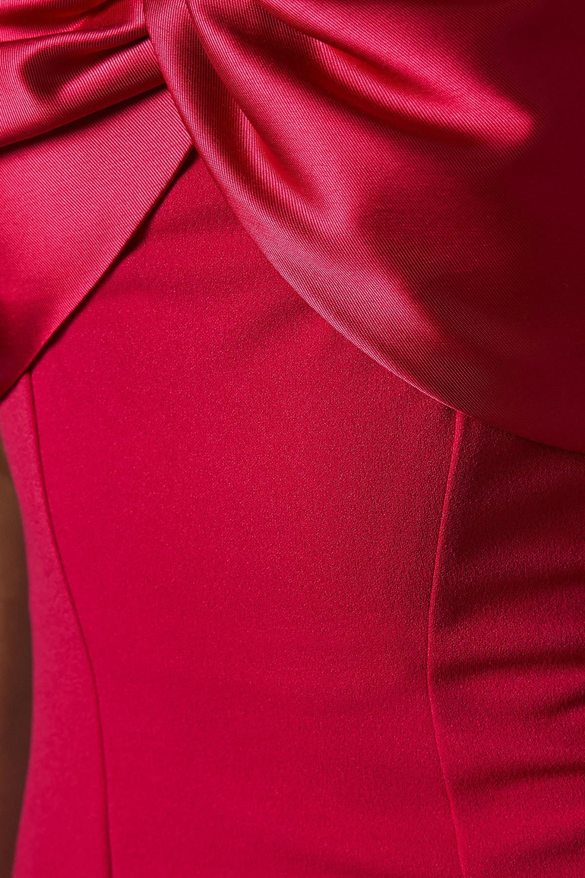 Coast Satin Sleeve Scuba Midi Dress Magenta image 5