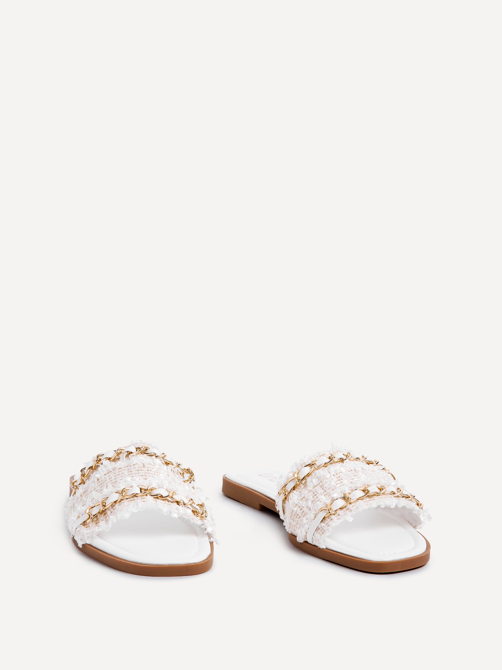 Linzi Lola White Faux Leather Slider image 3
