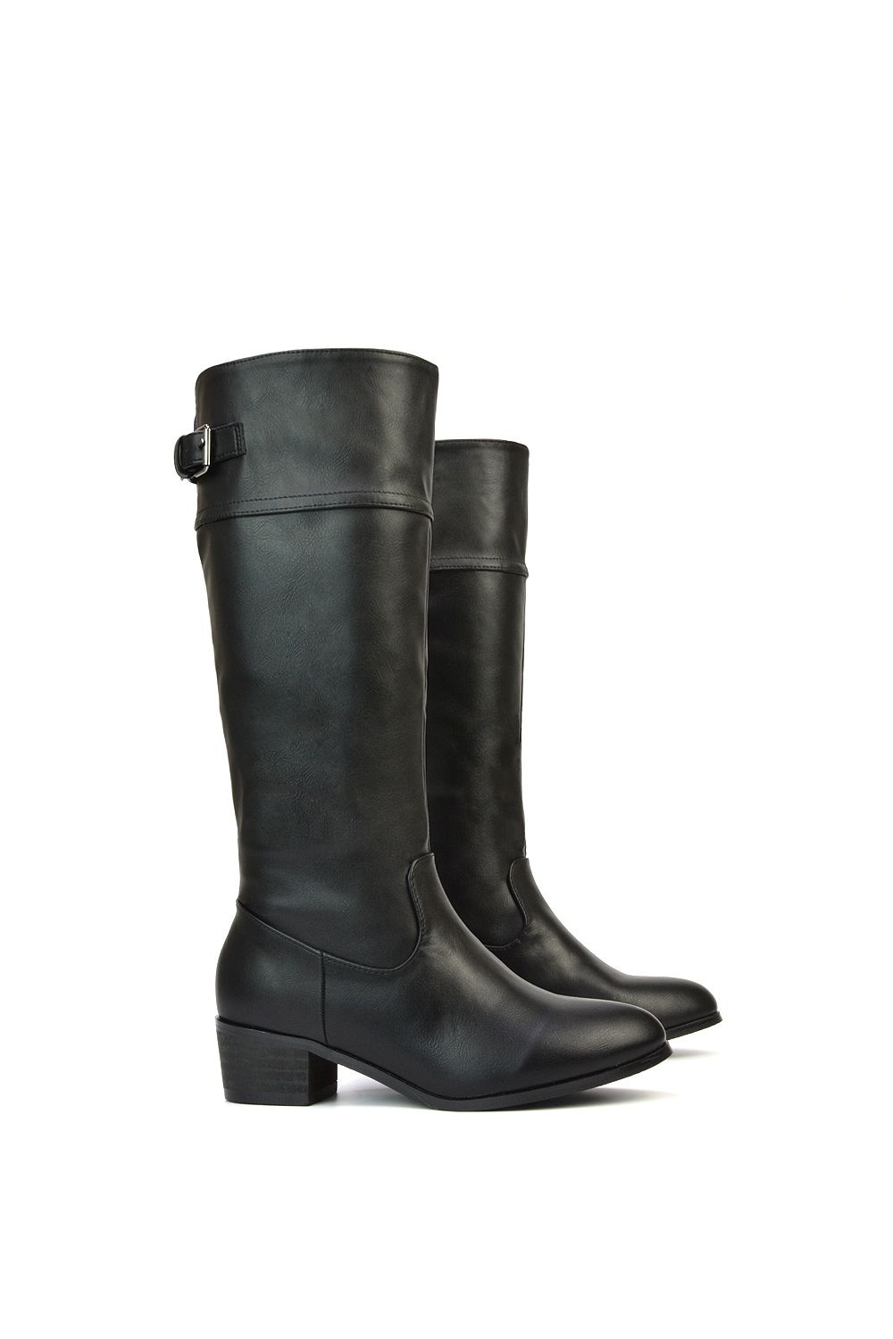 XY London 'Caiden' Knee High Low Block Heel Western Boots image 2