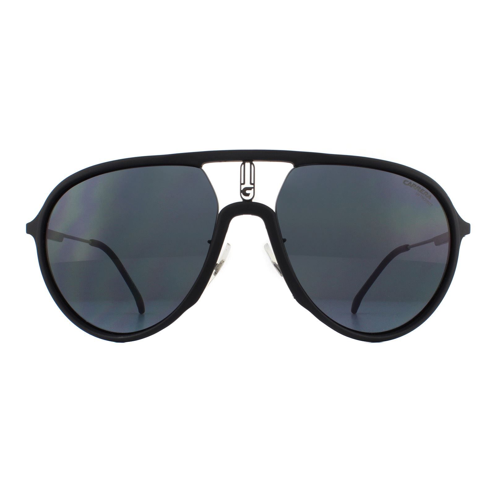 Carrera Aviator Matte Black Grey Sunglasses