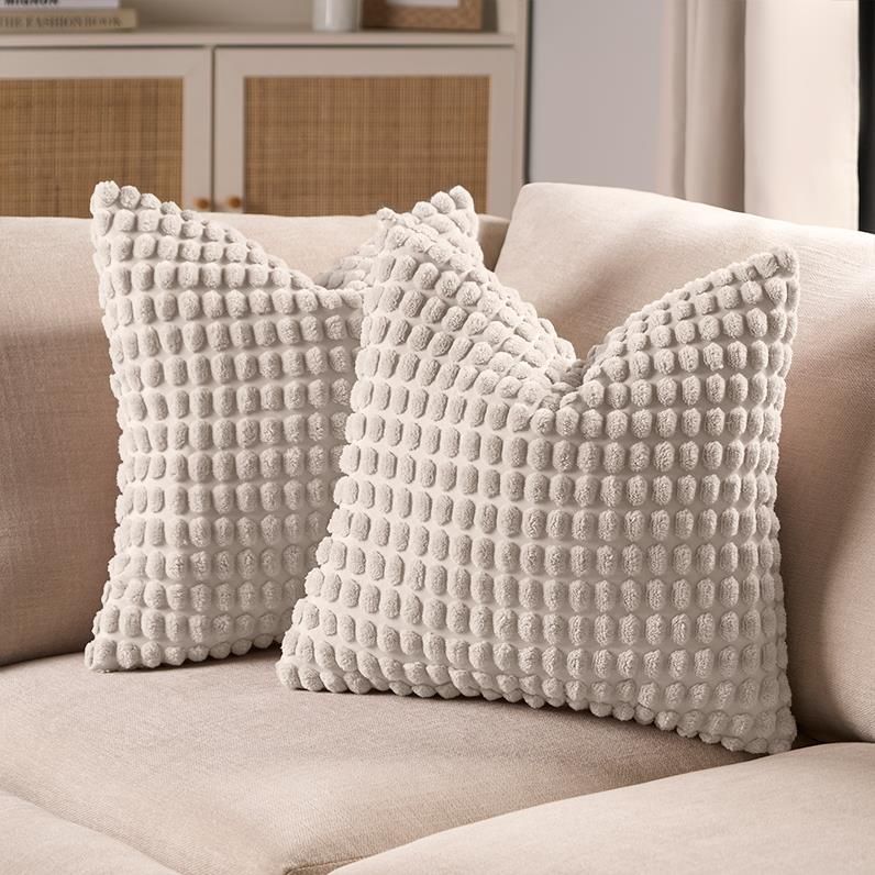 OHS 4 Pack Bobble Filled Cushion Covers Home Decor Set image 2