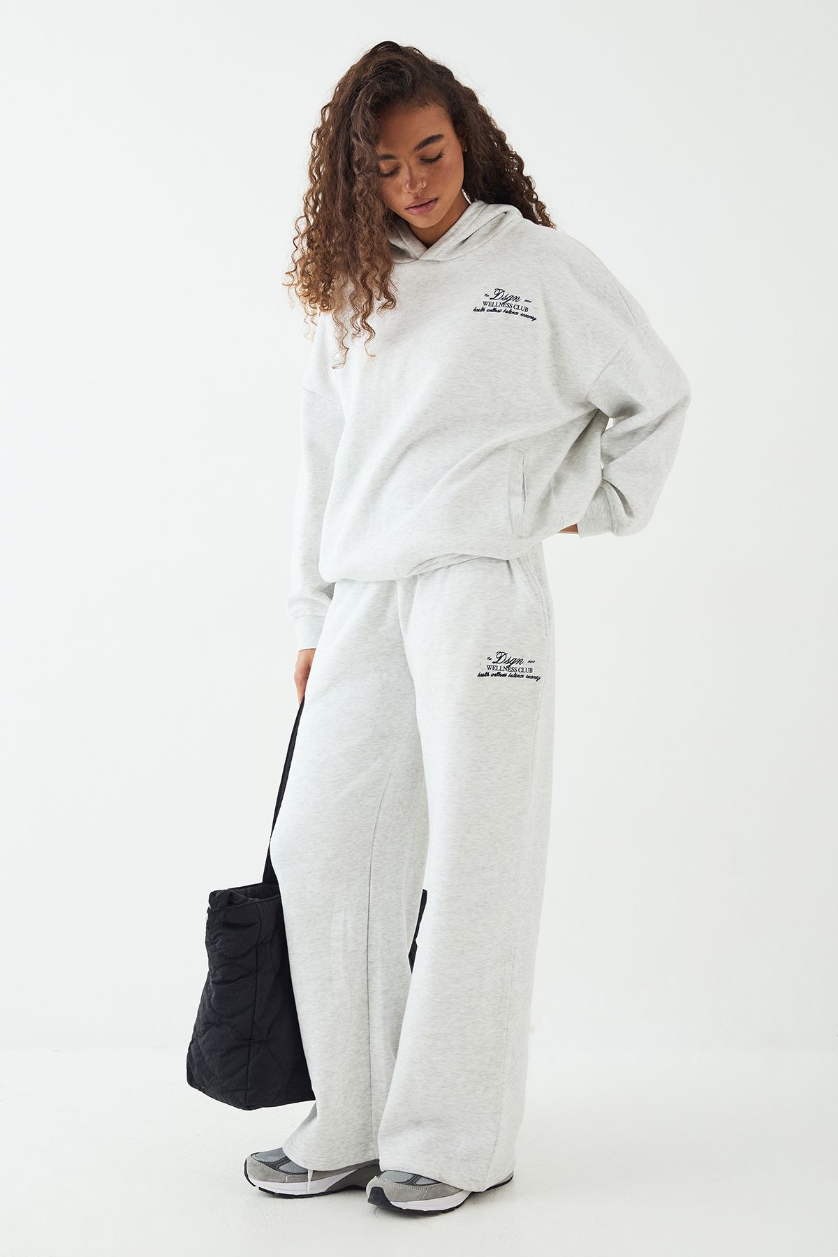 DSGN Studio DSGN Studio Wellness Club Oversized Hooded Tracksuit Ash Grey image 1