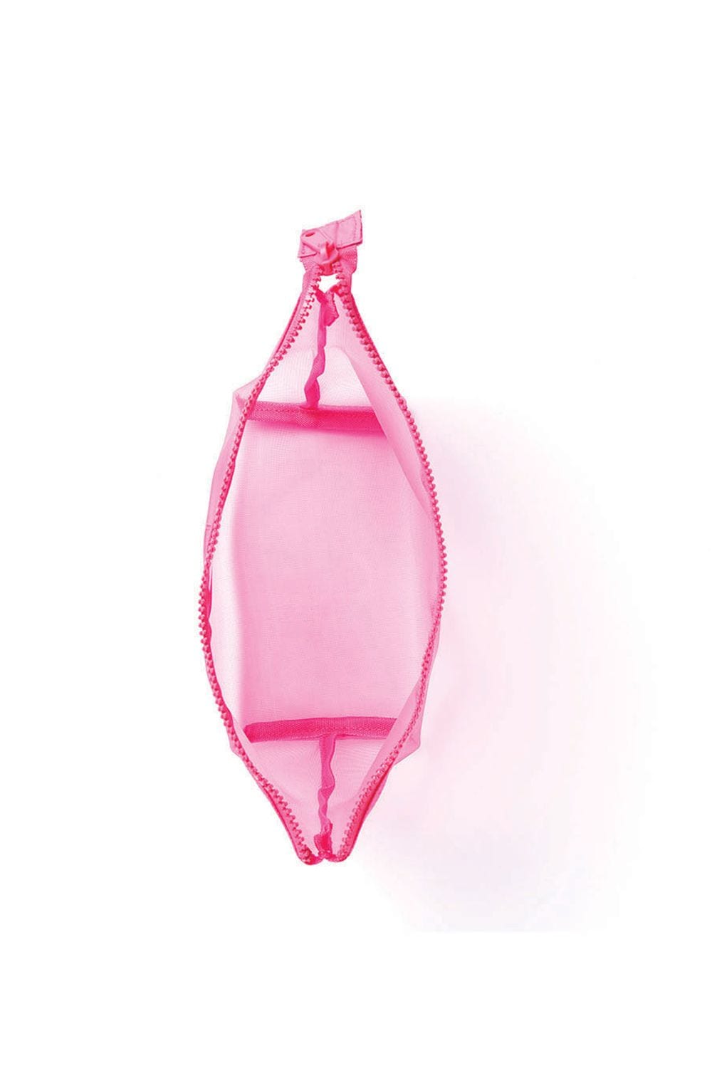 The Flat Lay Co Mesh Essential Makeup Pouch - Hot Pink Multi image 3