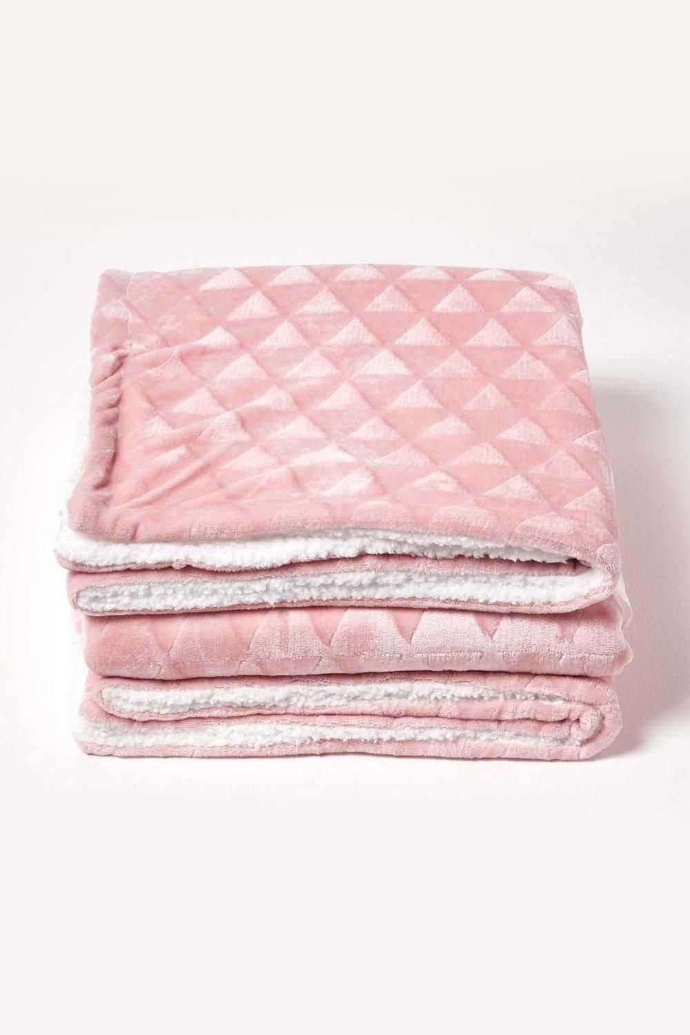 Homescapes Geometric Triangle Velvet Throw image 2