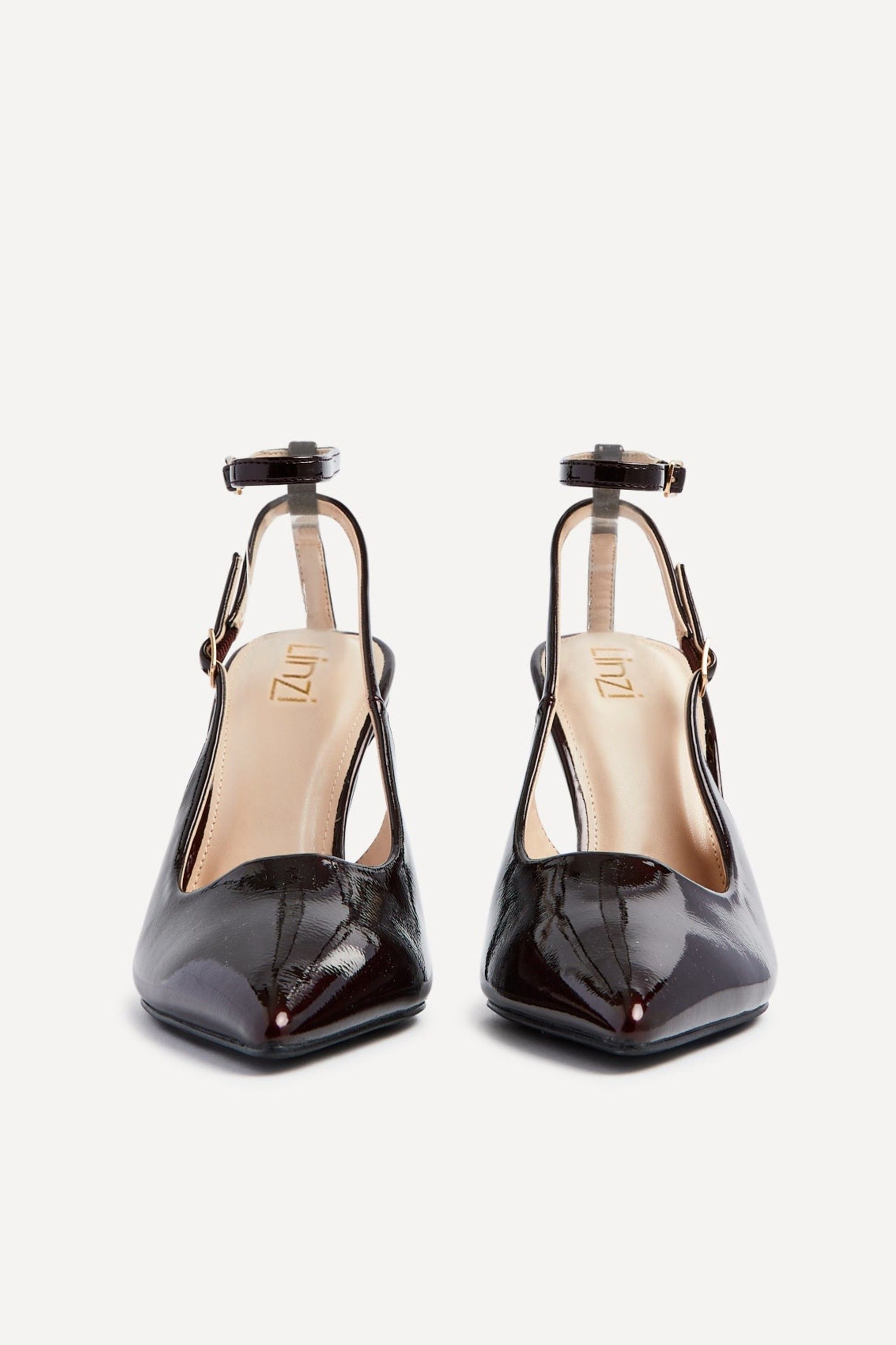 Linzi Galore Burgundy Patent Stylist Court Heels image 5