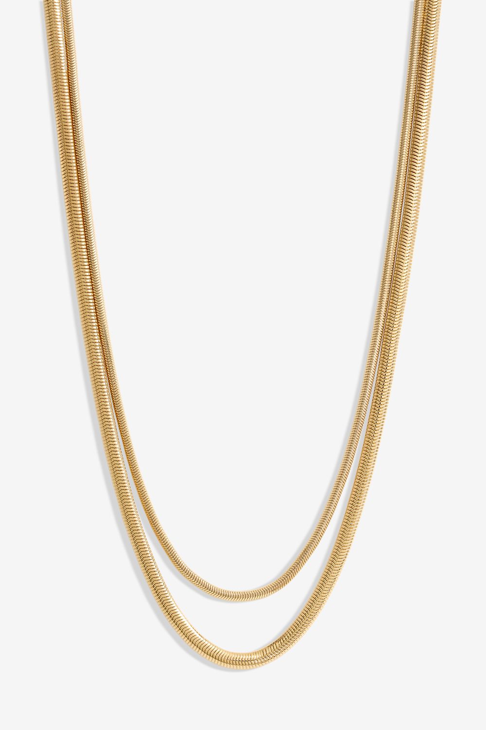 Jon Richard Gold Plated Double Row Snake Chain Necklace