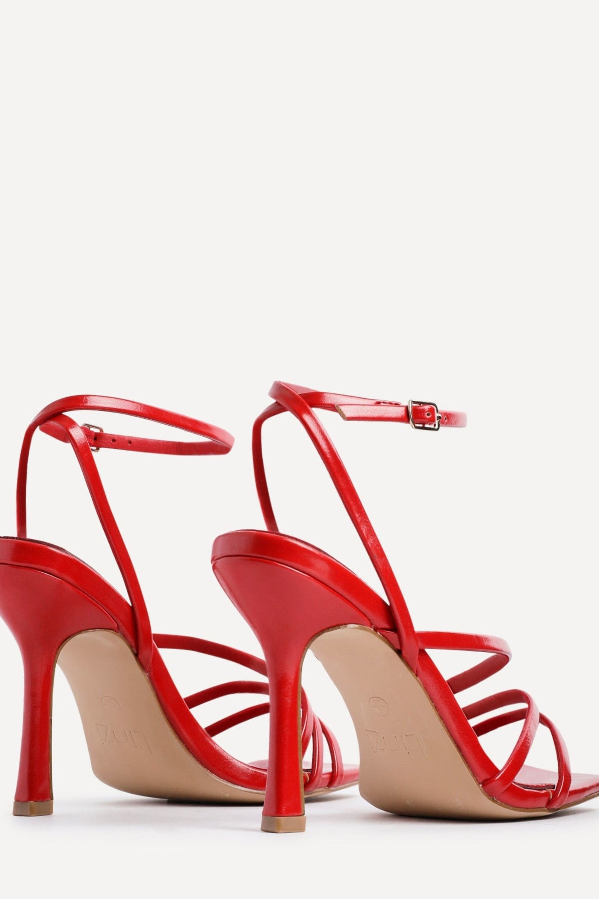 Linzi Scarlett Red Faux Leather Strappy Heel Sandal image 4