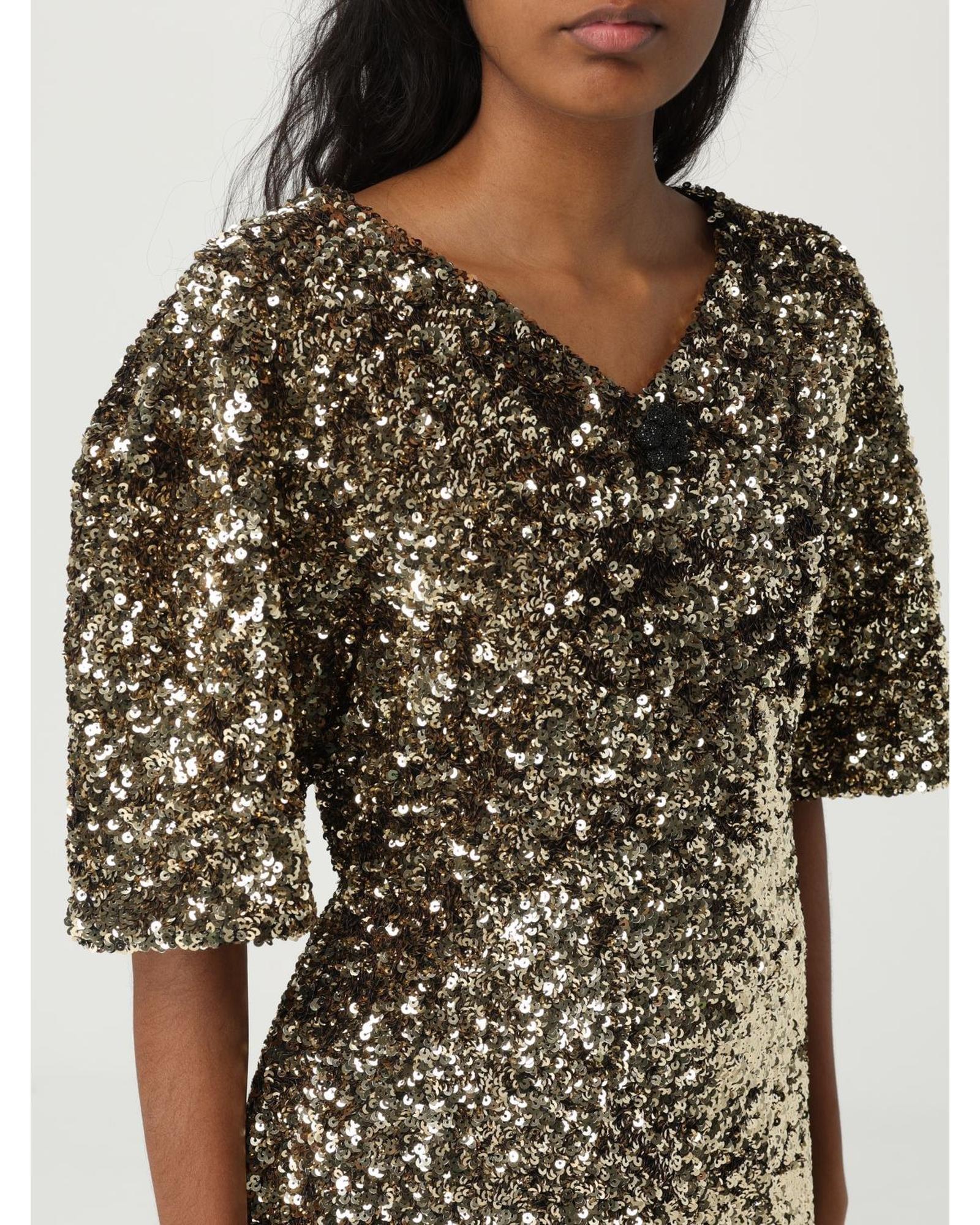 Marc Jacobs Sequin Mini Dress Wo - Gold image 4