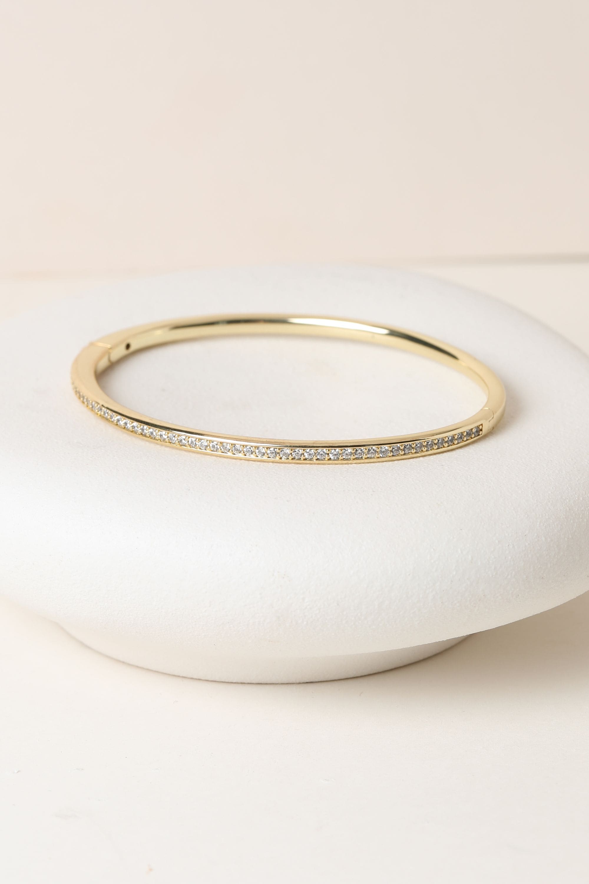 Jon Richard 14K Gold Plated and Pave Bangle image 2