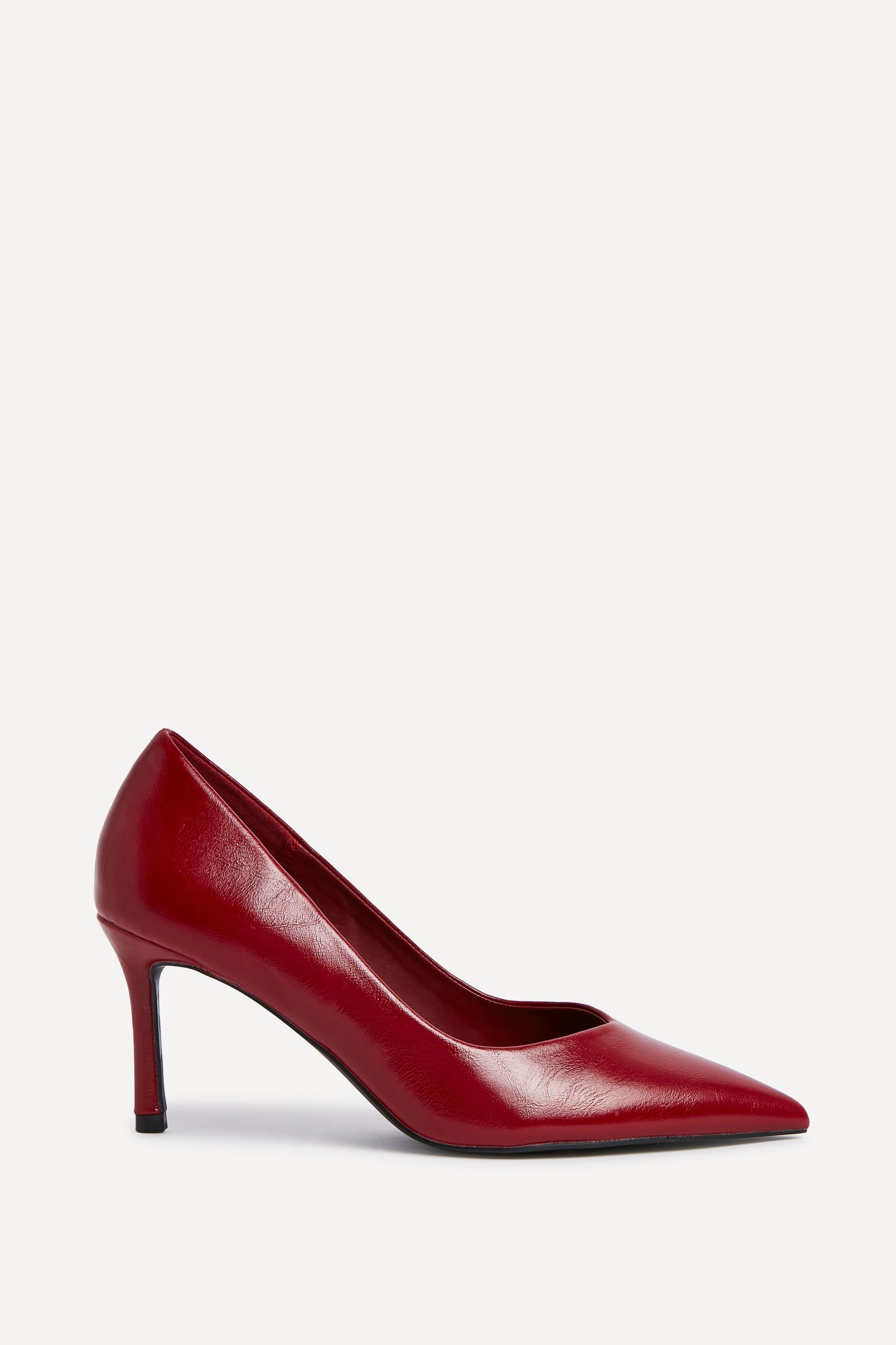 Linzi Classic Red Faux Leather Court Heels image 1