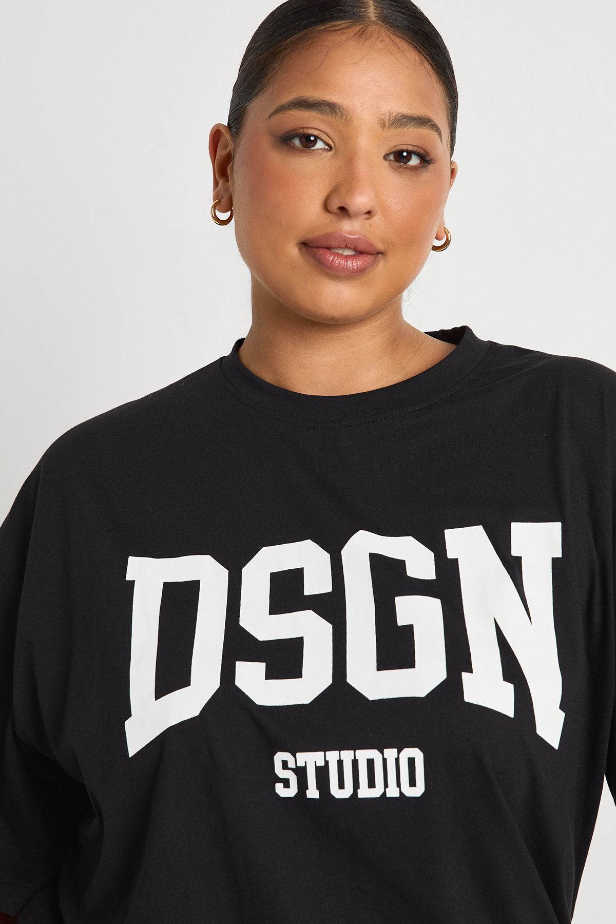 DSGN Studio Plus DSGN Studio Oversized T-Shirt Black image 5