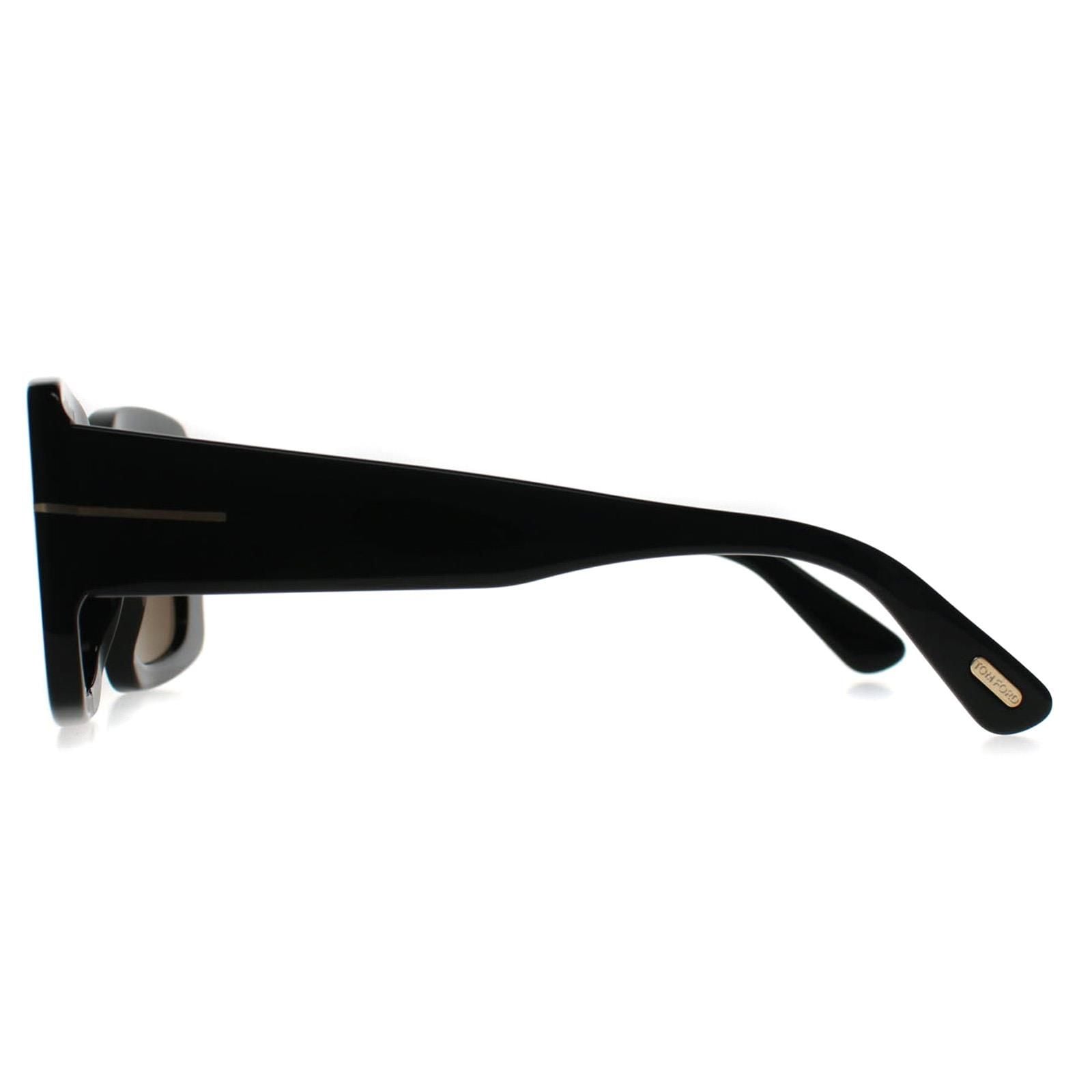 Tom Ford Square Shiny Black Grey with Light Mirror Brigitta FT1188 image 3