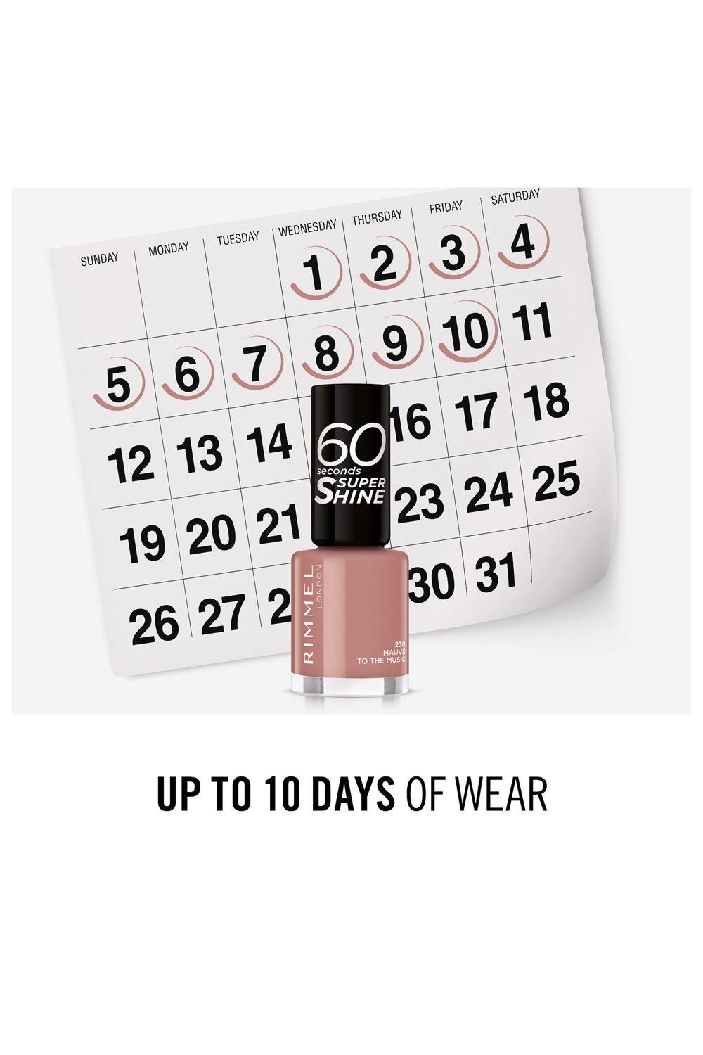 Rimmel London 60 Seconds Super Shine Nail Polish Mauve To The Music image 7