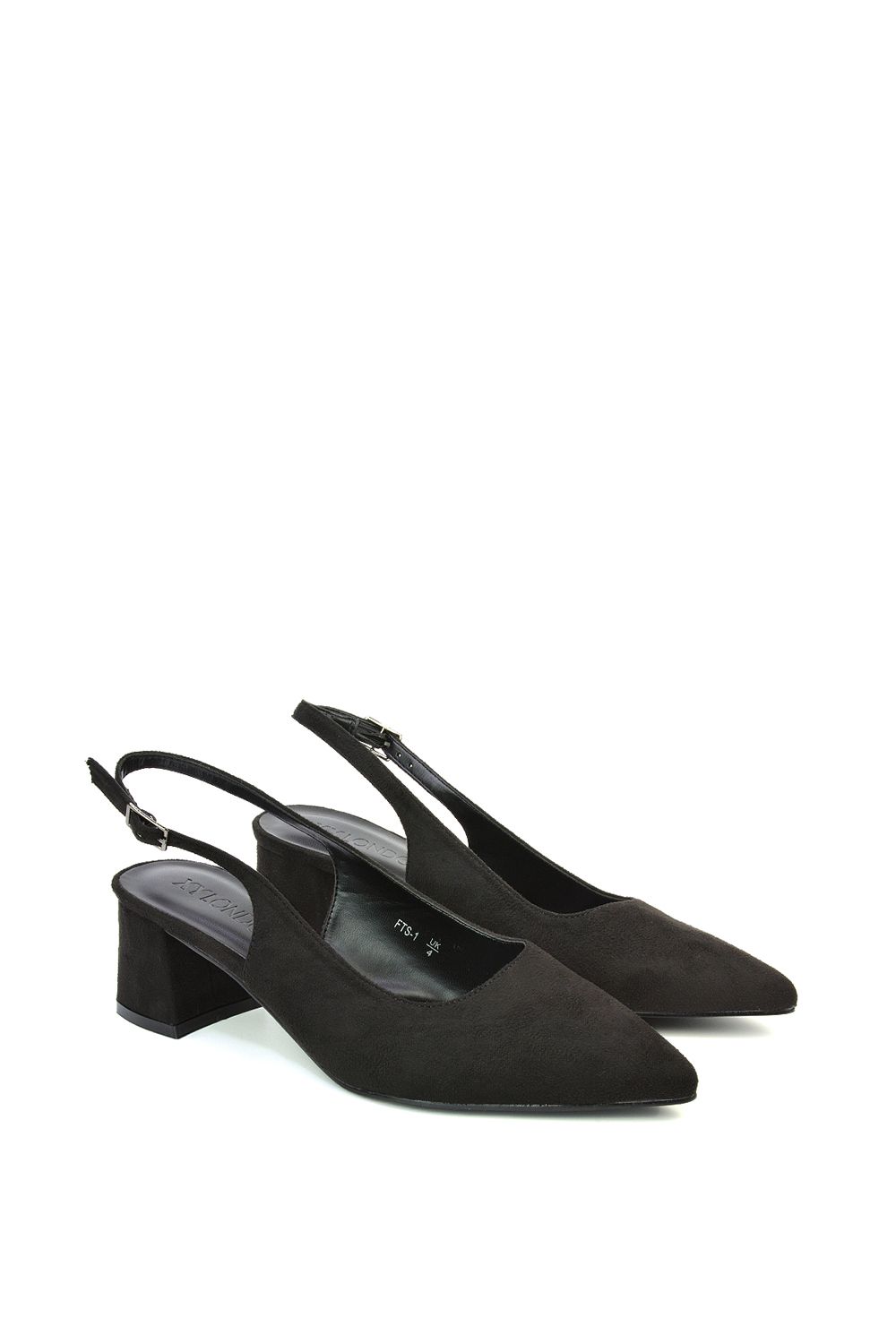 XY London 'Becky' Pointed Toe Slingback Court Shoe Heels image 3
