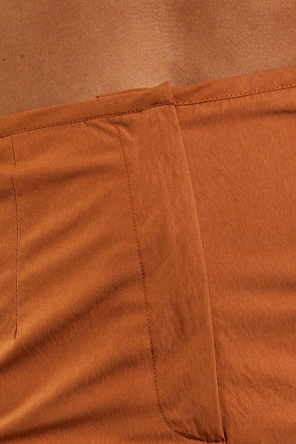 MissPap Lightweight Woven Tailored Straight Leg Trouser Rust image 5