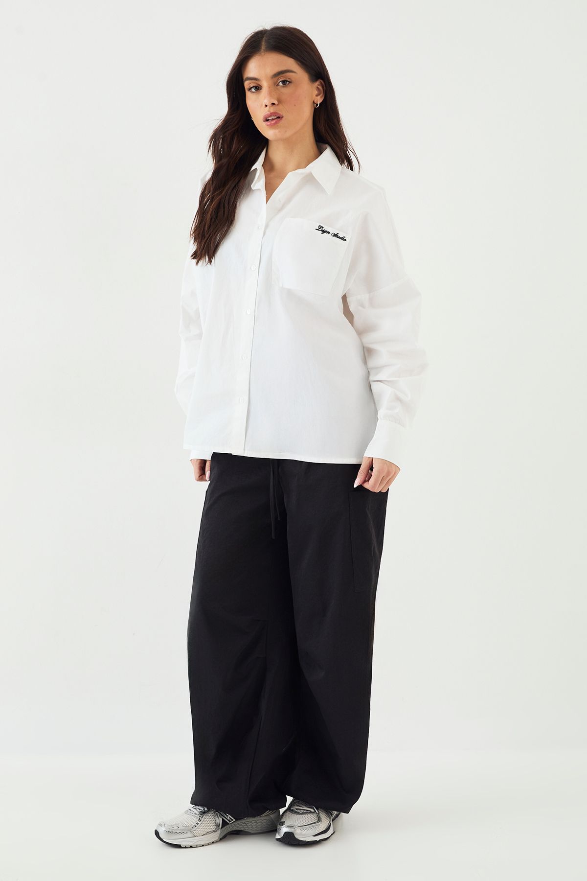 DSGN Studio DSGN Studio Oversized Cotton Poplin Shirt White image 3