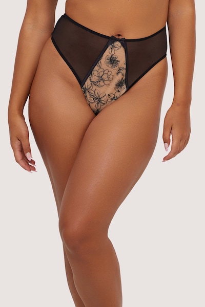 Playful Promises Olivia Contrast Embroidery Thong