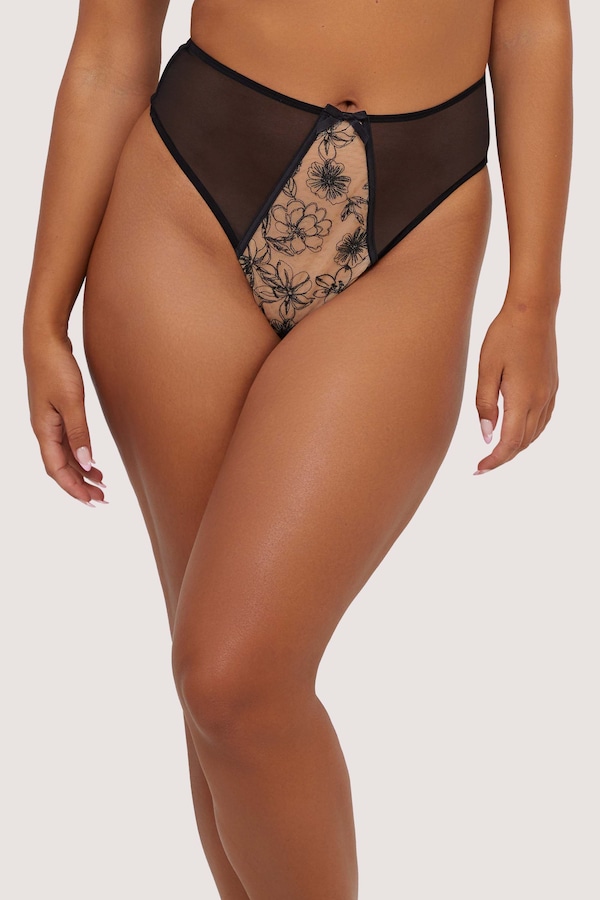 Playful Promises Olivia Contrast Embroidery Thong