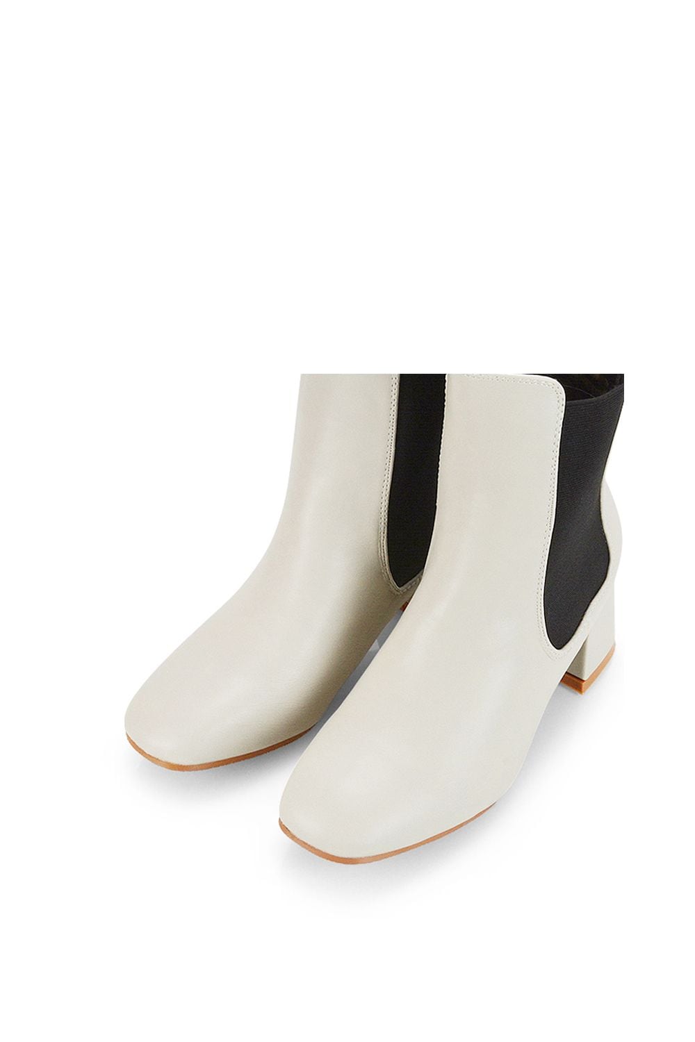 XY London 'Luca' Square Toe Pull On Mid Block Heel Chelsea Boots image 4