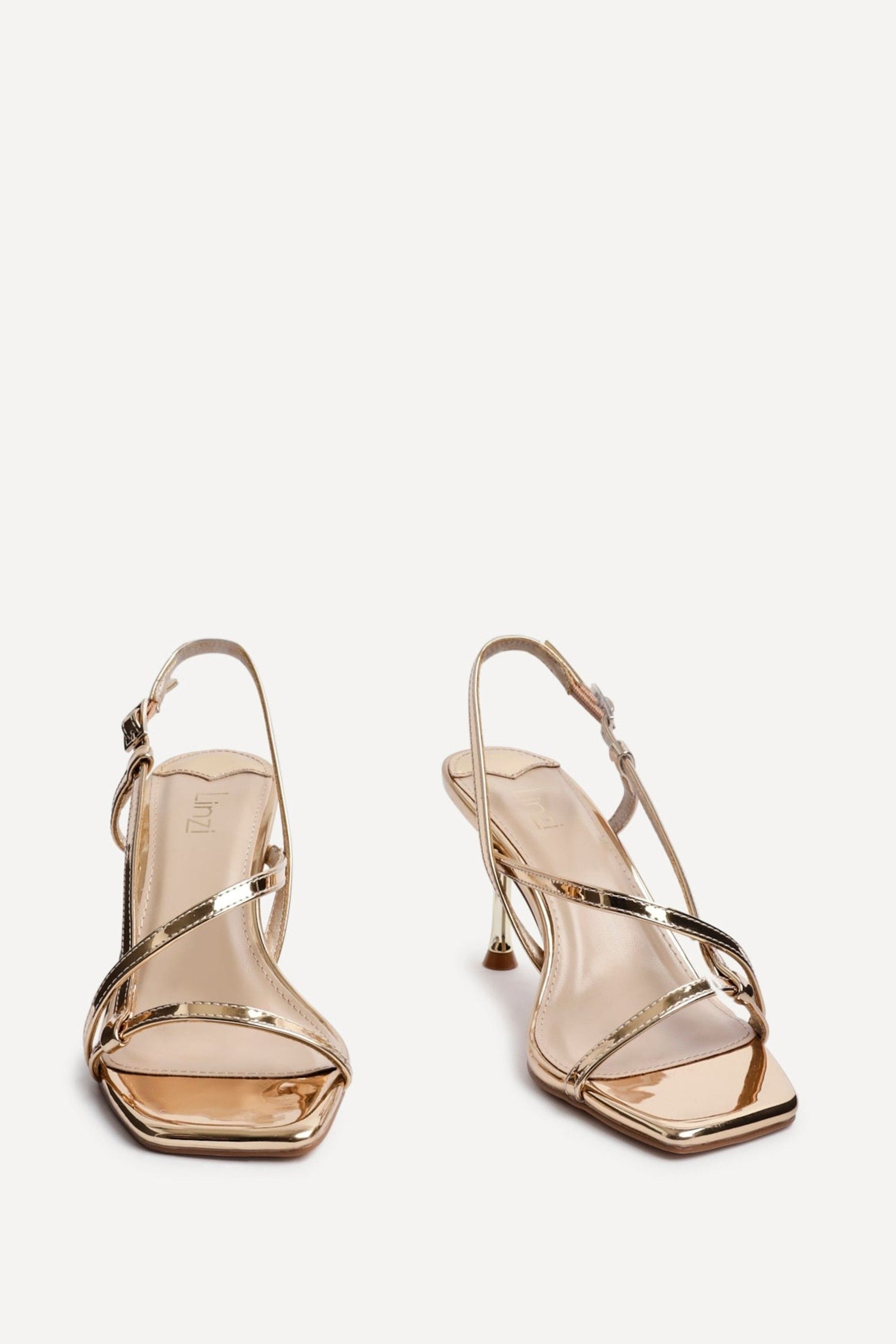 Linzi Midnight Gold Chrome Heeled Sandals image 3