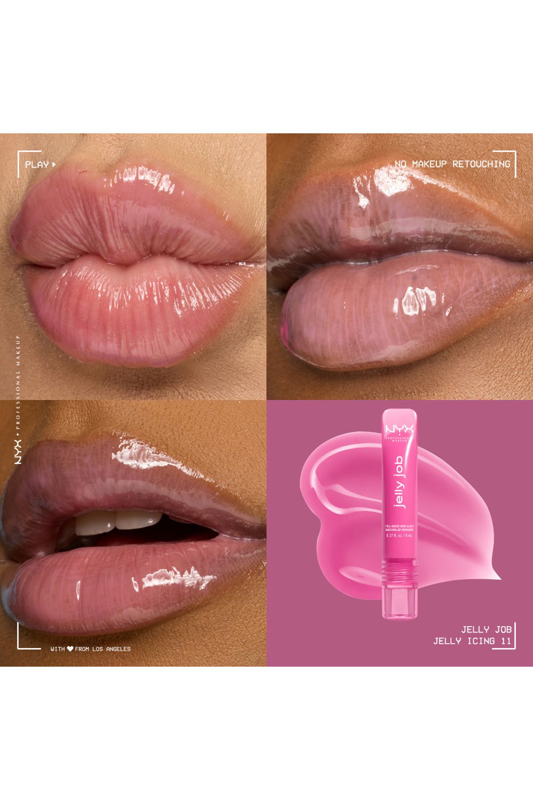 NYX Professional Makeup Jelly Job Lip Gloss 8ml Jelly Icing image 6