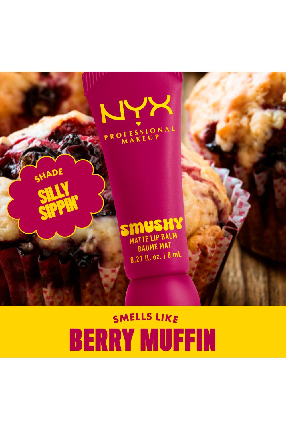 NYX Professional Makeup Smushy Matte Lip Balm 8ml Silly Sippin image 5