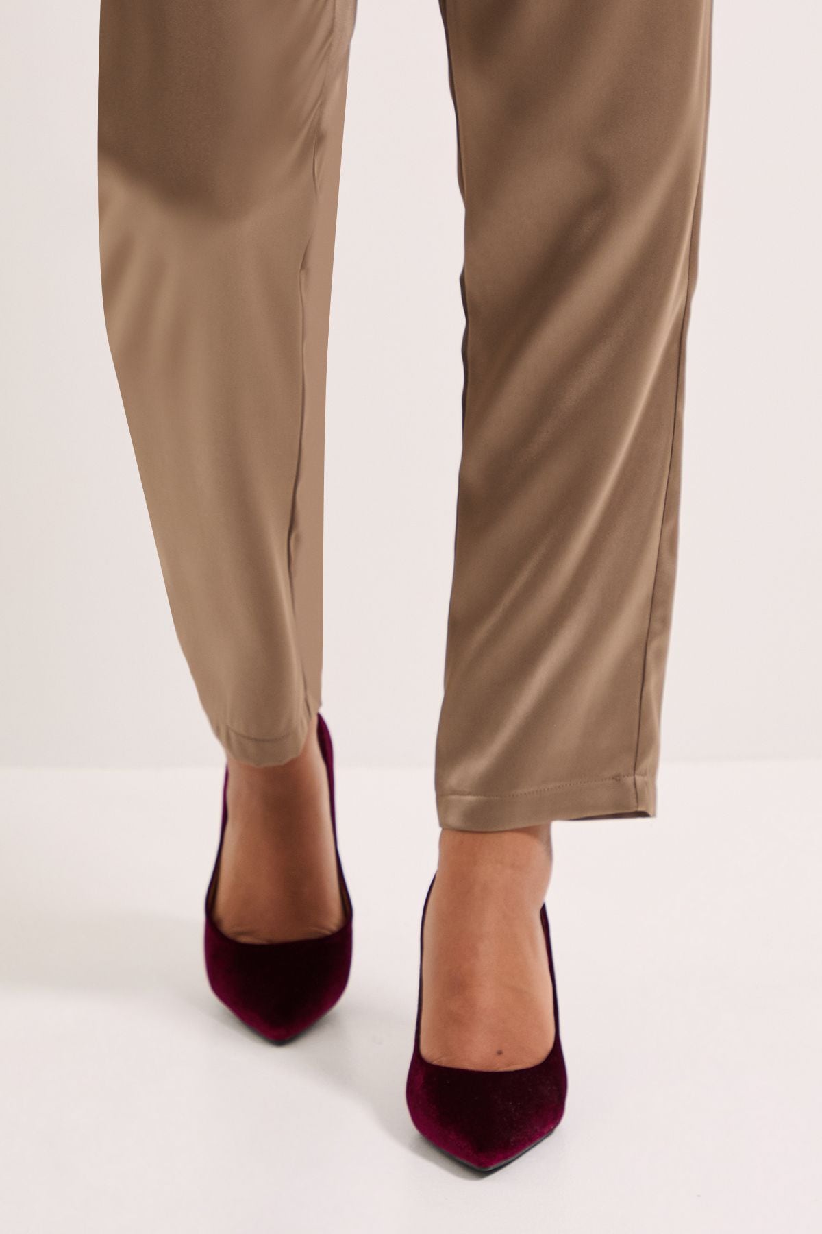 Dorothy Perkins Dash Velvet Pointed High Stiletto Heel Court Shoes Dark Red image 3