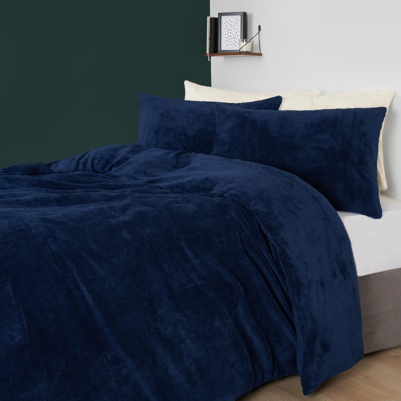 OHS Thermal Soft Teddy Fleece Duvet Cover Bedding Set image 5