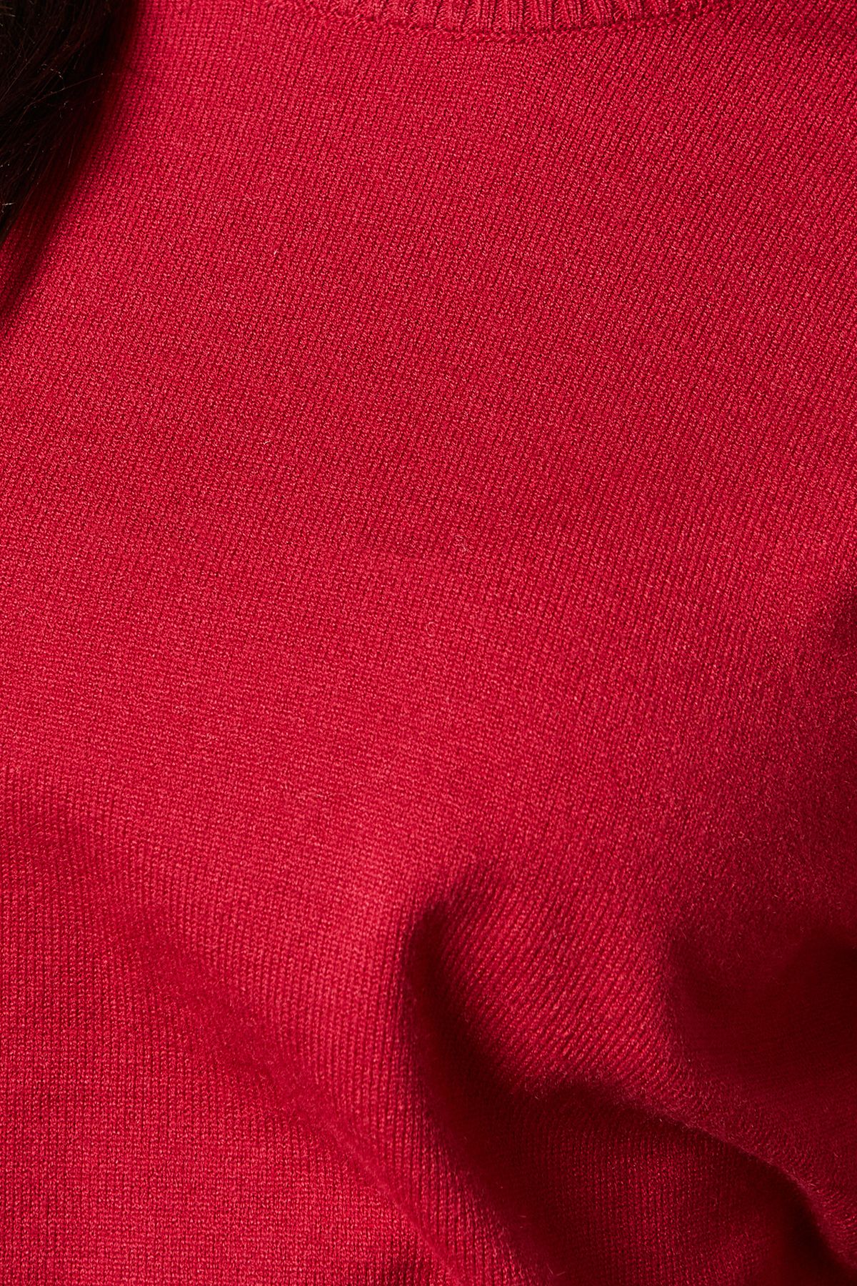 Oasis Button Down Sleeve High Neck Jumper Red image 5