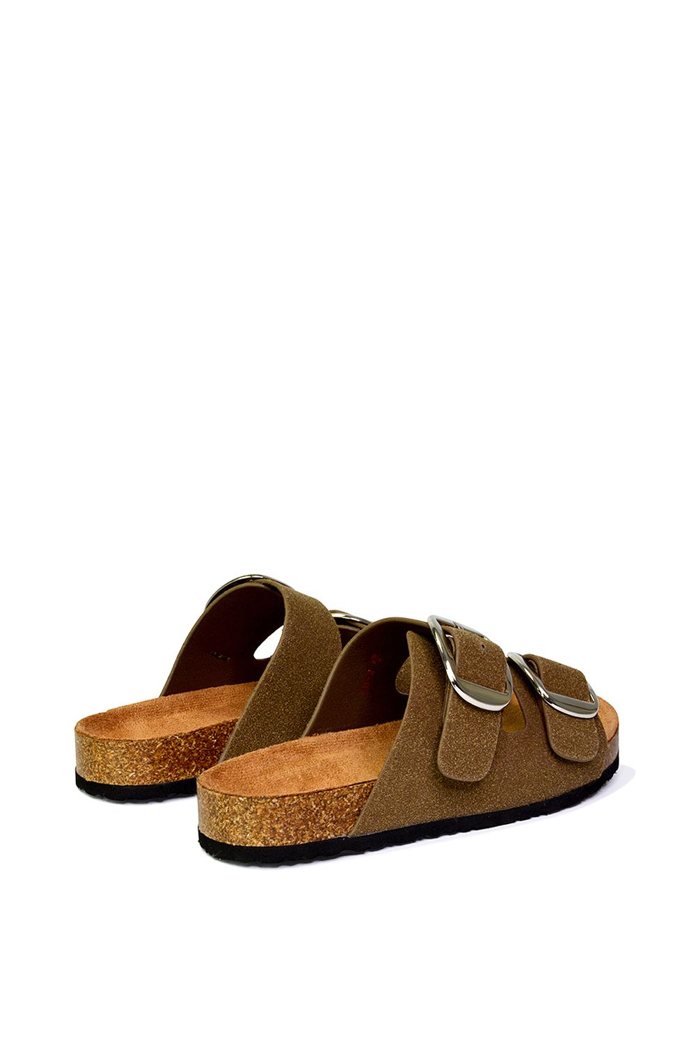 XY London 'Dolly' Slip On Slider Double Buckle Flat Sandals image 5