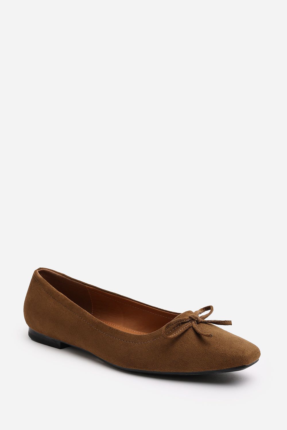 Where's That From 'Mira' Suede Ballet Flats With Front Bow Detail image 3