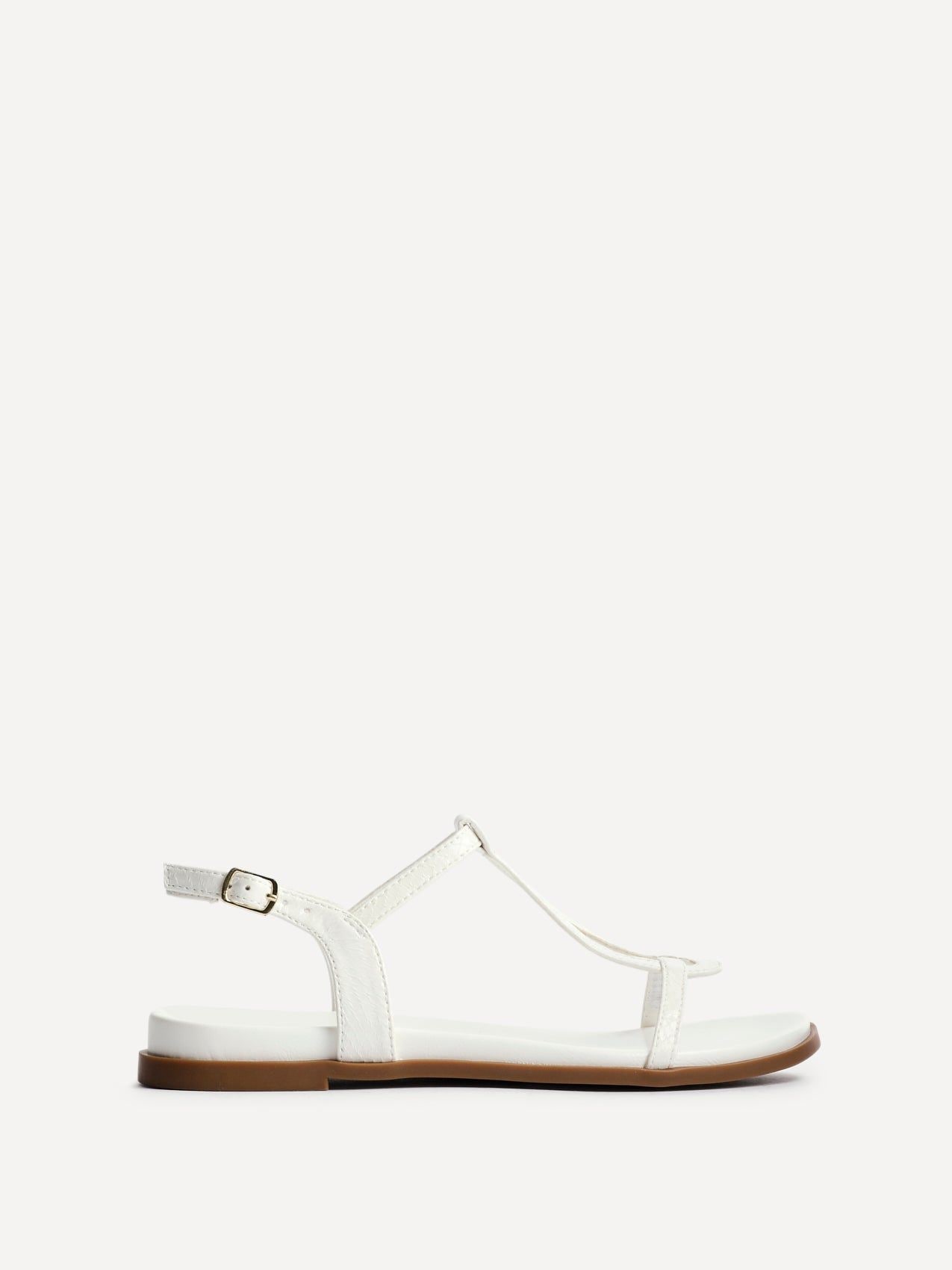 Linzi Saylor White T-Bar Sandals