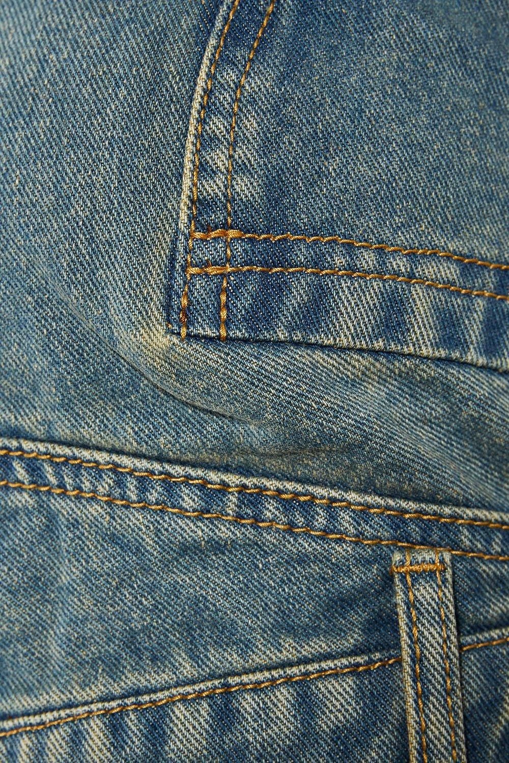 MissPap Denim Sand Blast Bandeau Crop Top Vintage Wash image 5