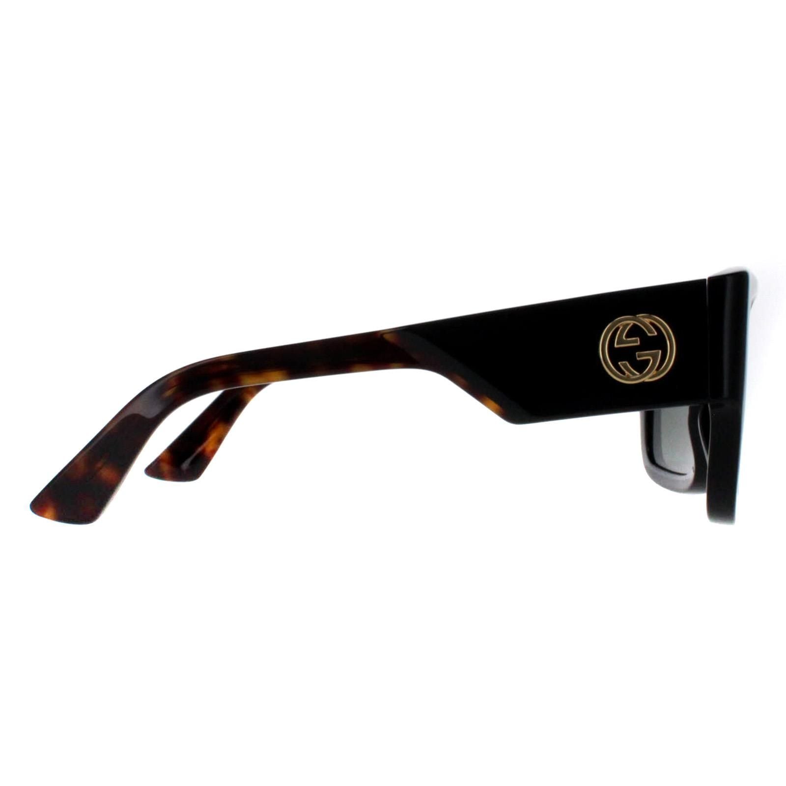 Gucci Square Black with Havana Grey GG1663S image 4