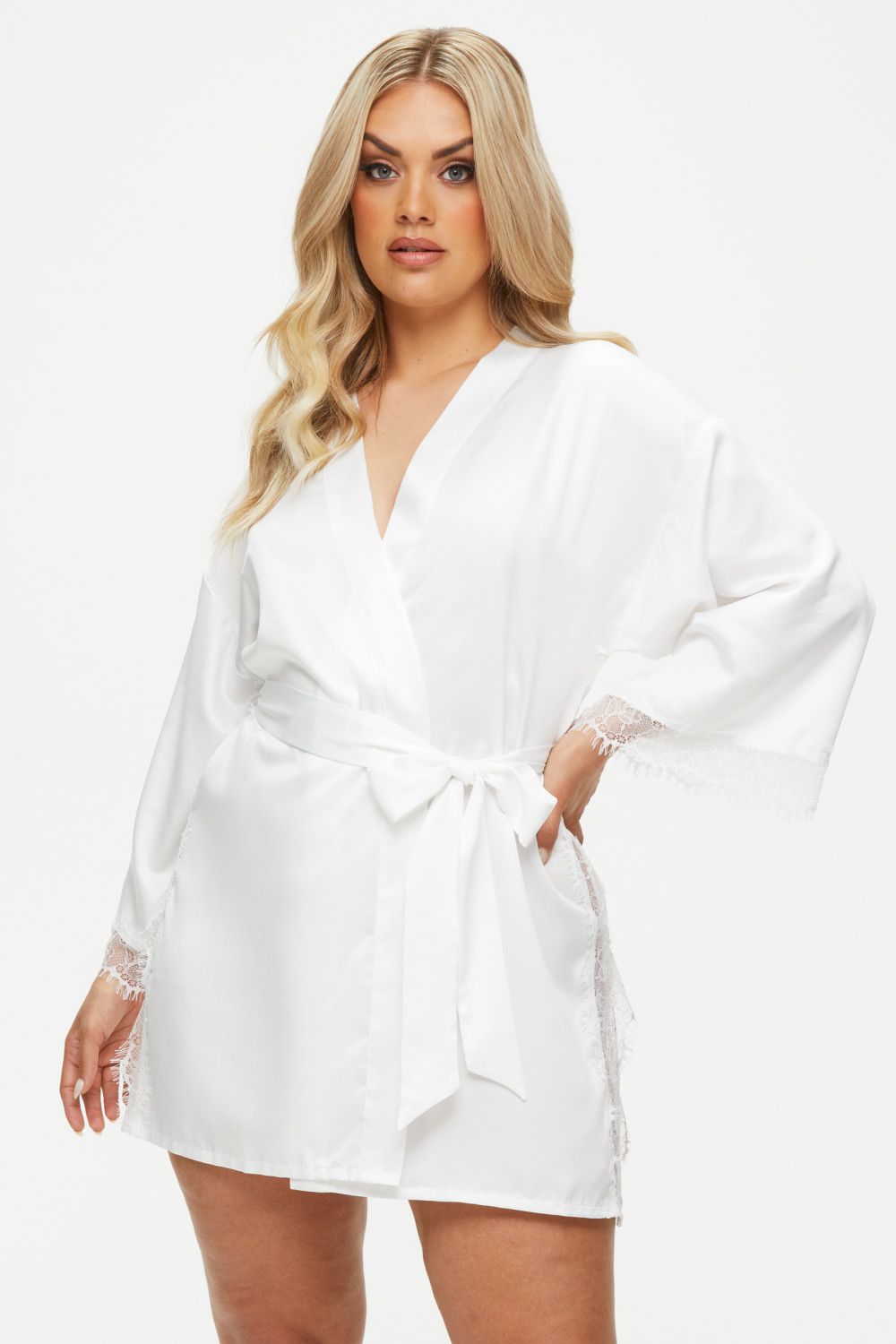 Ann Summers Cherryann Satin Robe Ivory image 3