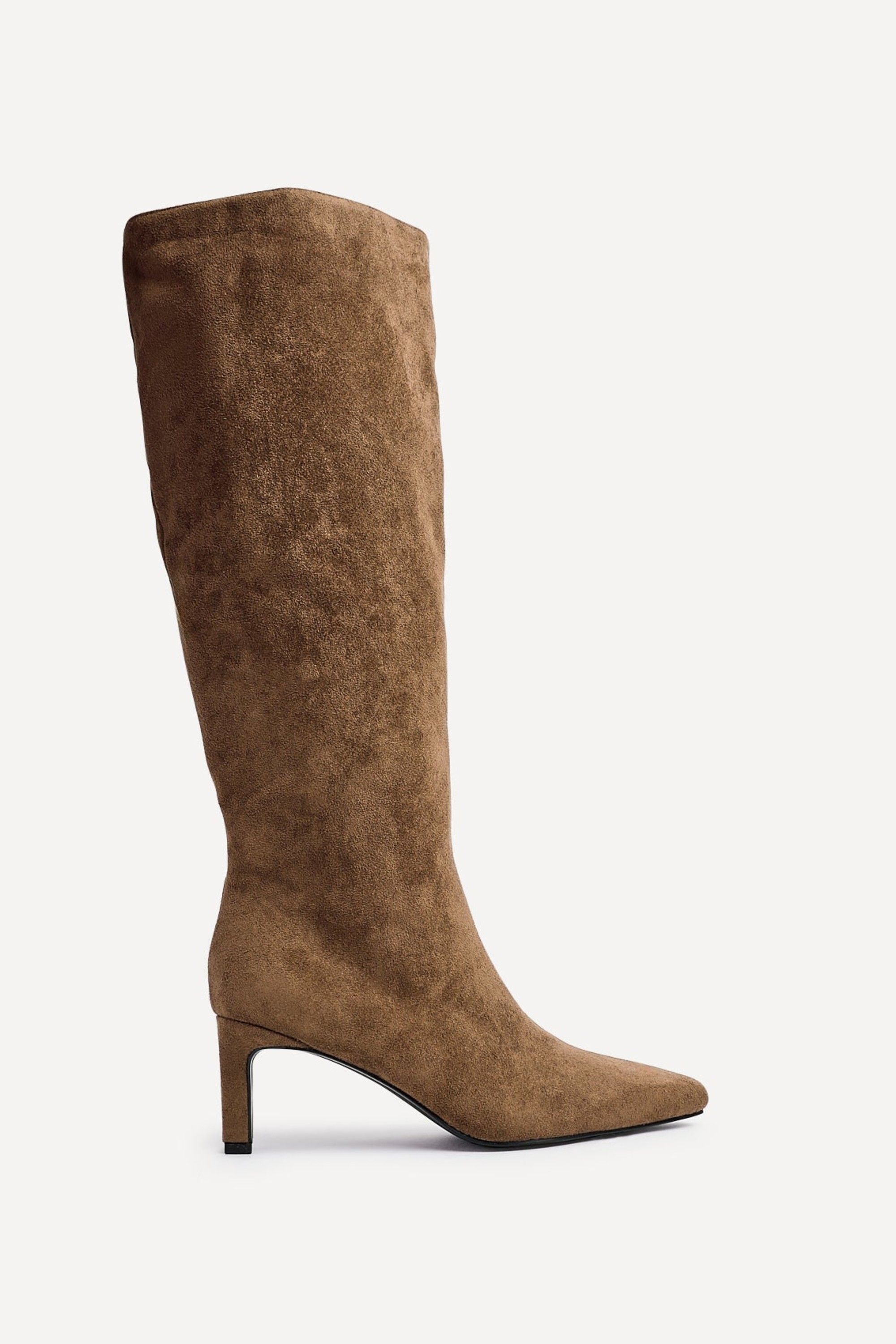 Linzi Uptown Sand Faux Suede Knee High Boot image 1
