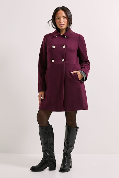 Dorothy Perkins Dolly Coat Burgundy