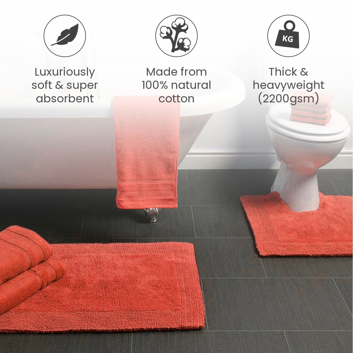 Allure Bath Fashions Elegance Reversible Heavyweight Bath Mat image 4