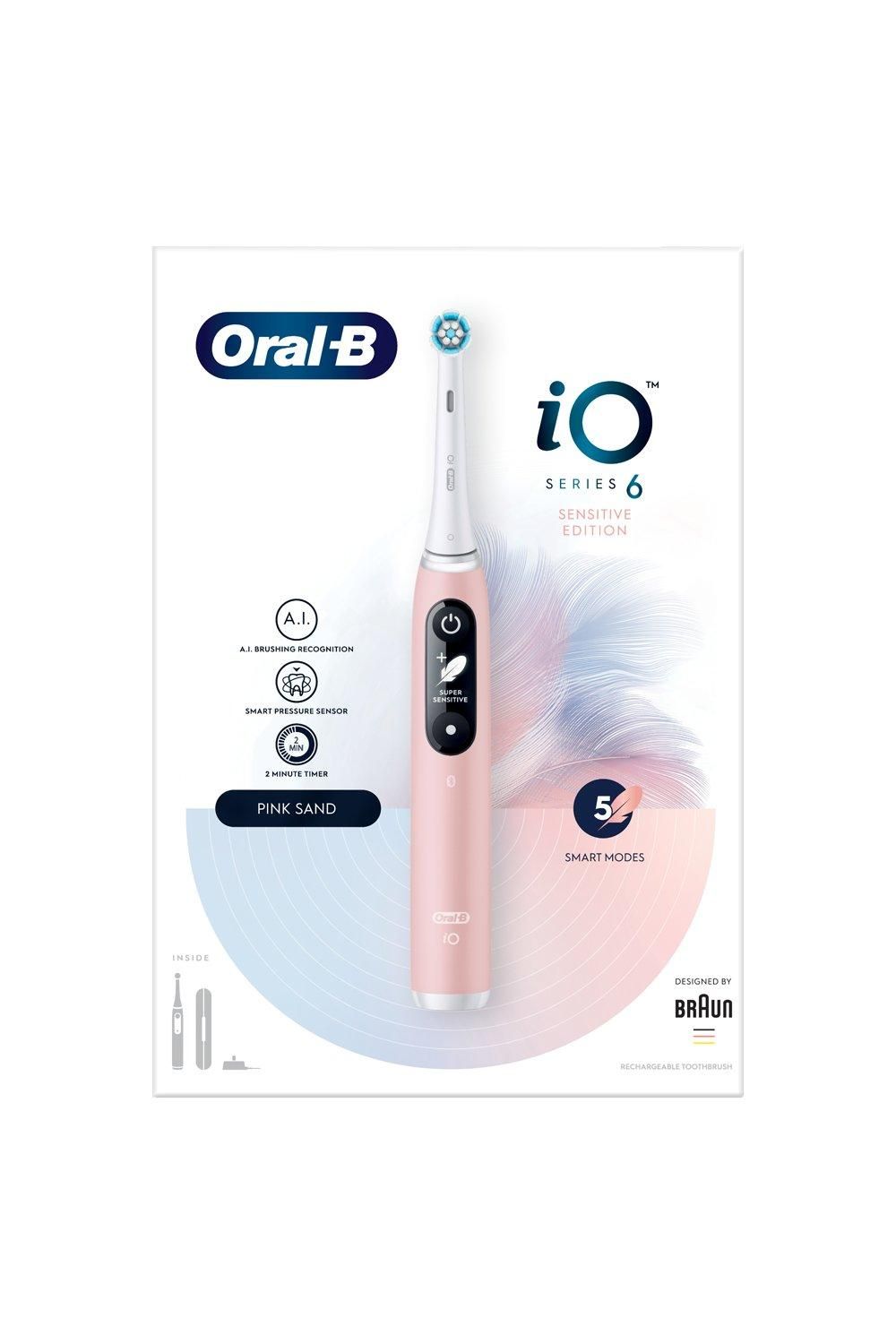 Oral B Sensitive Edition iO - 6 - Pink Toothbrush Pink image 3