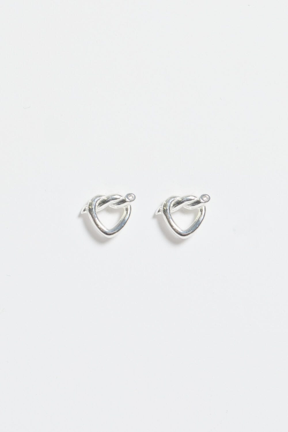 Simply Silver Sterling Silver 925 Polished Knot Heart Stud Earrings image 4