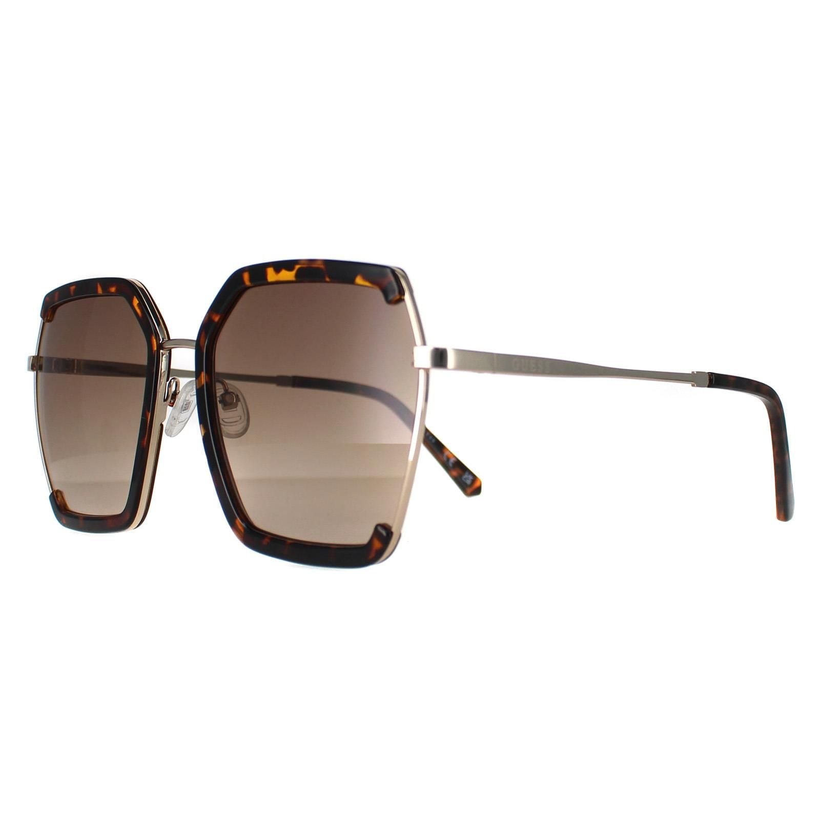 Guess Rimless Dark Havana Brown Gradient GF0418 image 2
