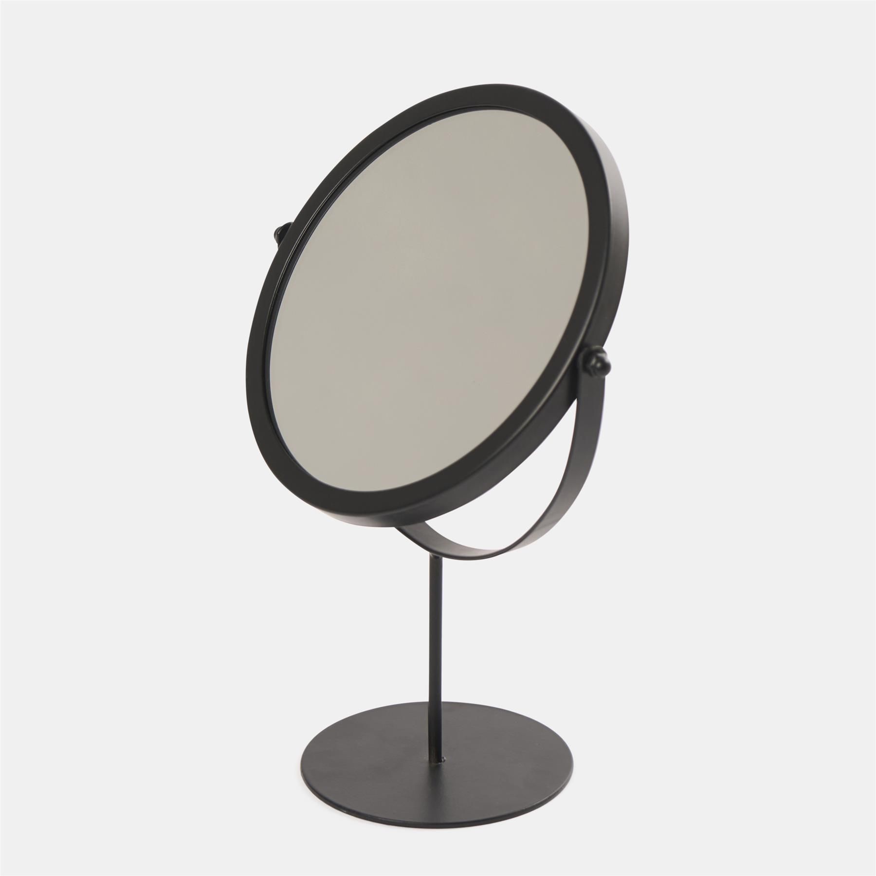 OHS Round Bathroom Mirror Accessories Free Standing Vanity Stainless Steel Silver image 2
