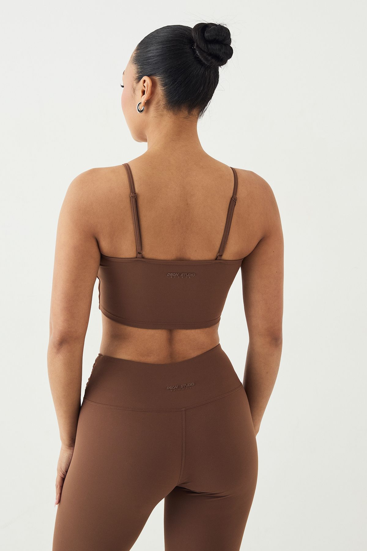 DSGN Studio DSGN Studio Ultra Sculpt Ruched Internal Padding Sports Bra Mocha image 2