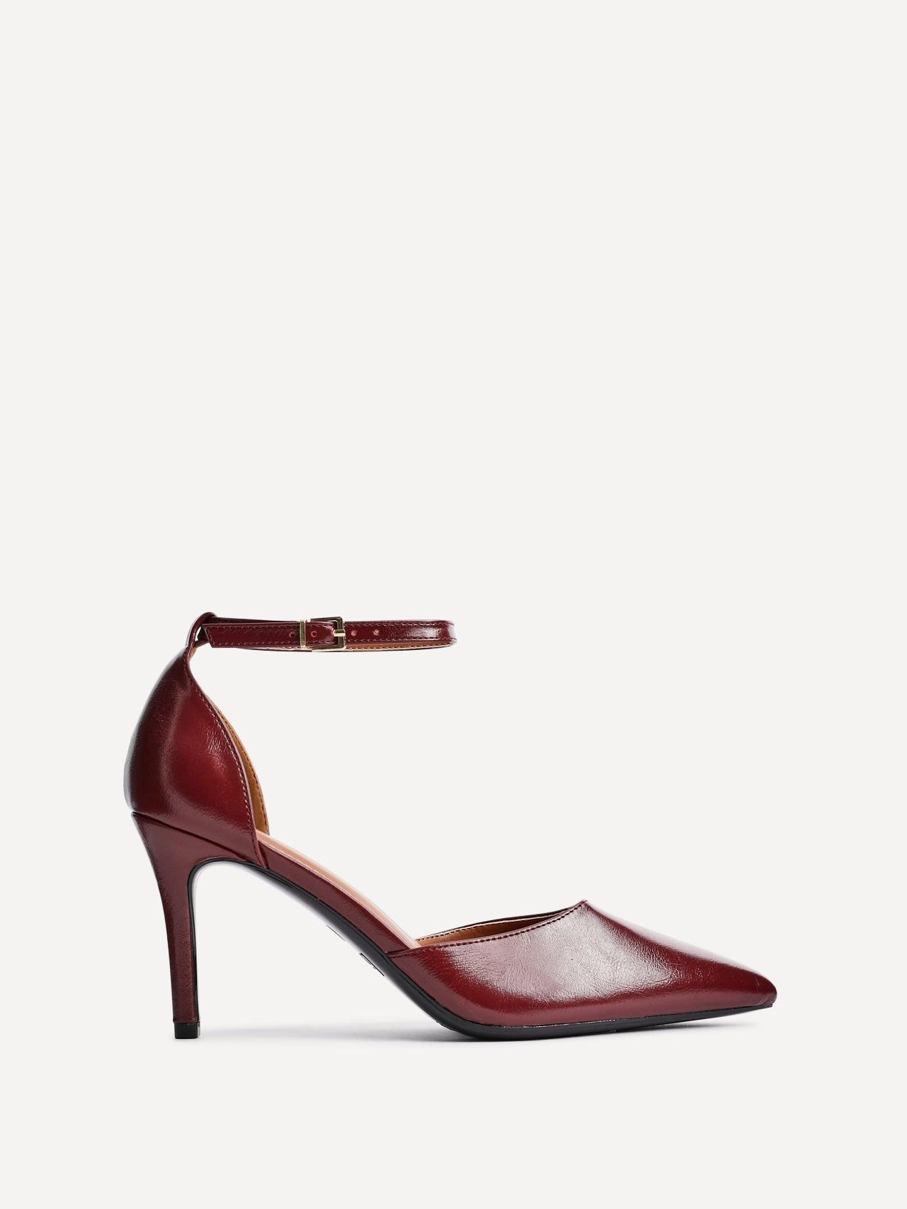 Linzi Thea Burgundy Faux Leather Classic Stiletto Court Heel