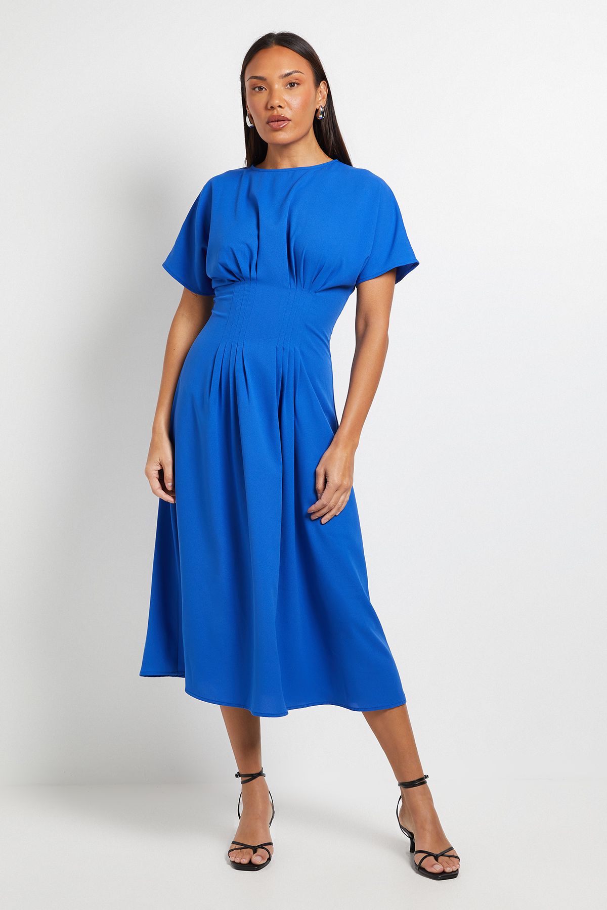 Principles Pleated Waist Detail Dress Cobalt