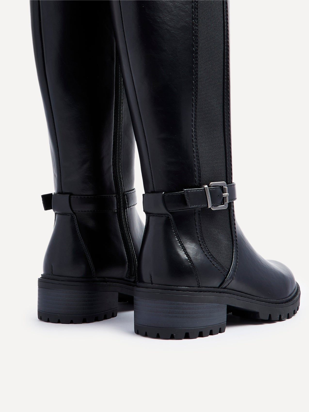 Linzi Gilded Black Faux Leather High Leg Boot image 5